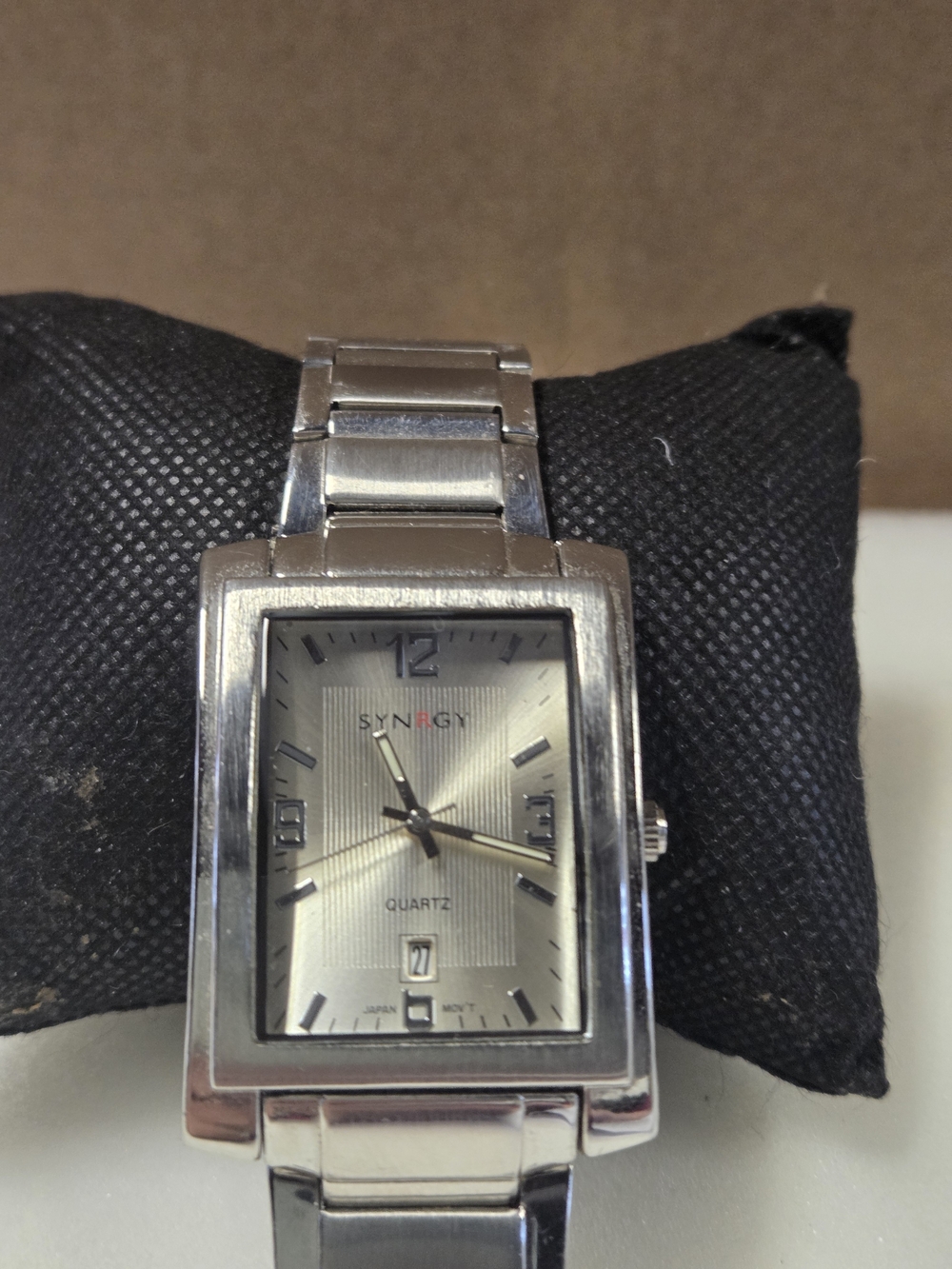 SYNRGY Silver Men's Stainless Steel Quartz Watch DATE
